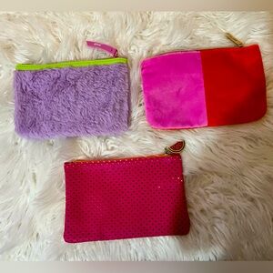 Ipsy Colorful Accessory cosmetics Pouch Set